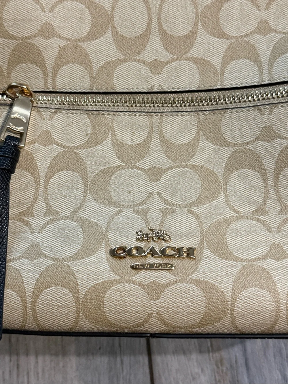 Coach Signature Backpack in Khaki/Chalk